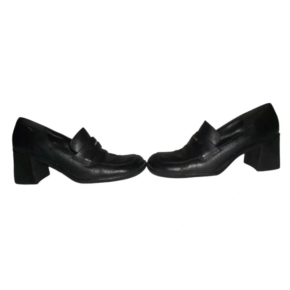 White Mountain Loafers Vintage 90's Black Penny Chunky y2k Bratz Preppy Academia